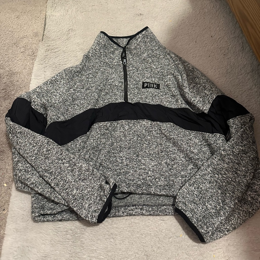 PINK Cropped Quarter Zip